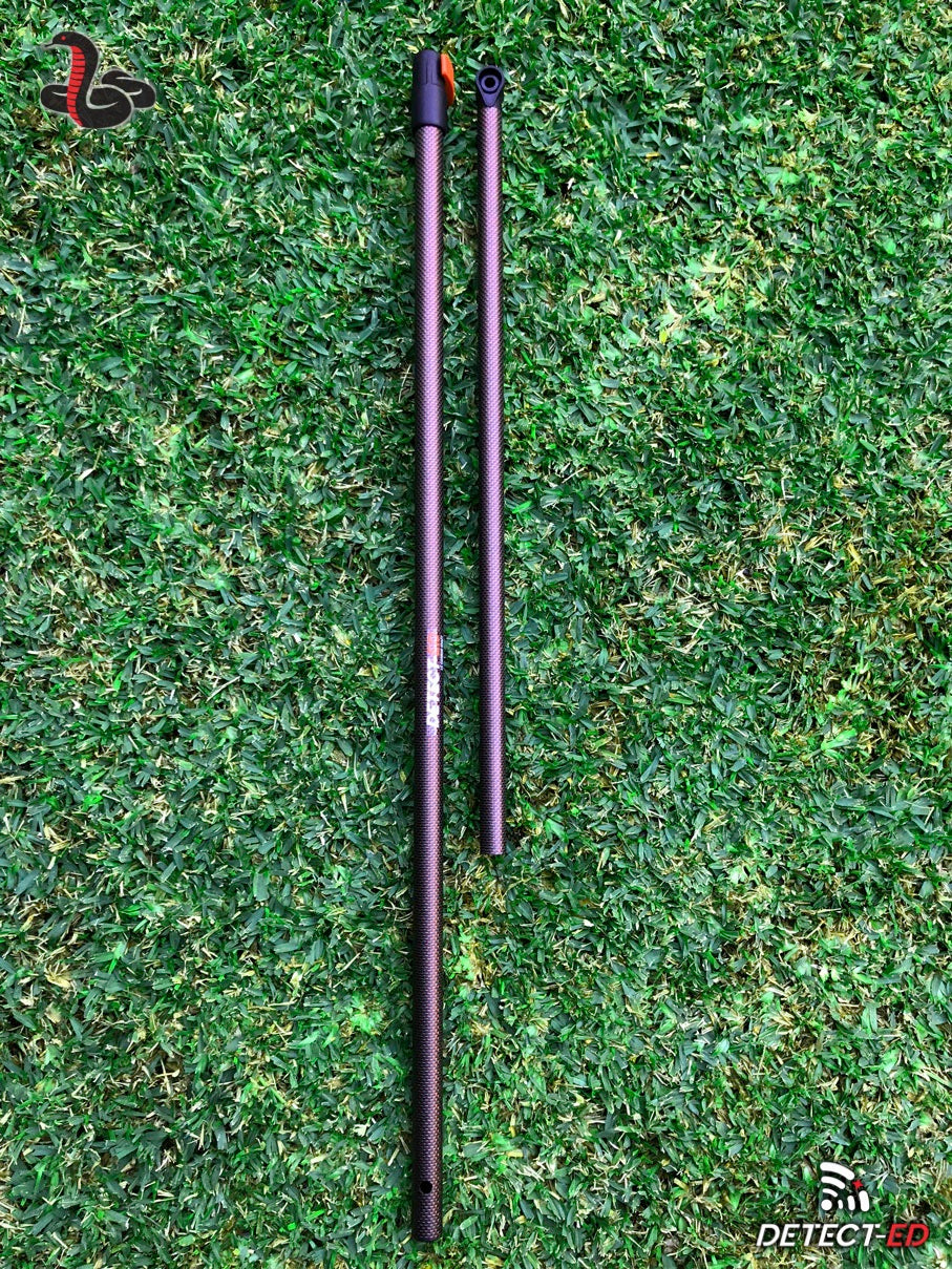 Red-Belly Black Carbon Shaft | Easy Upgrade for Minelab Equinox