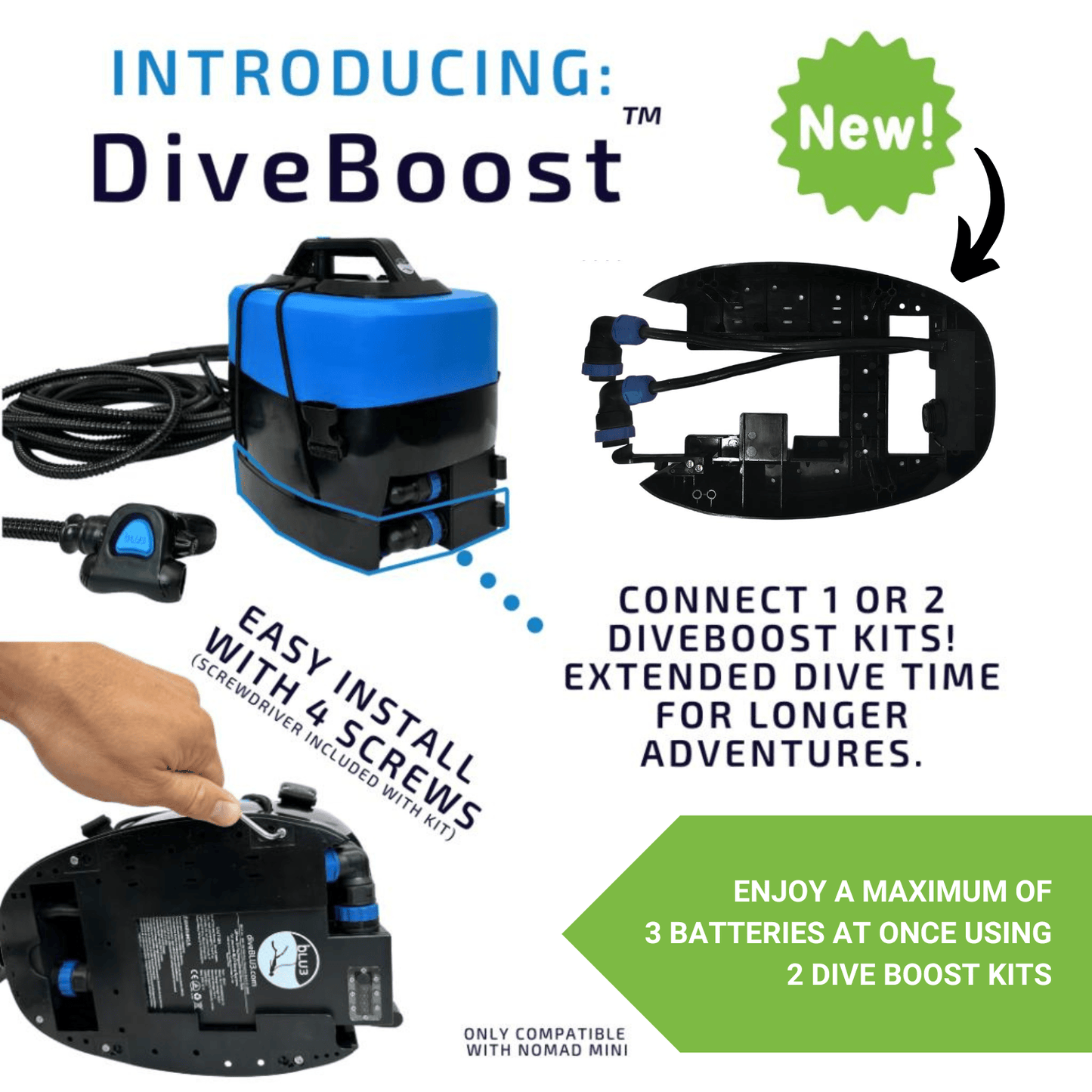 Detect-Ed BLU3 NOMAD MINI Tankless Dive System