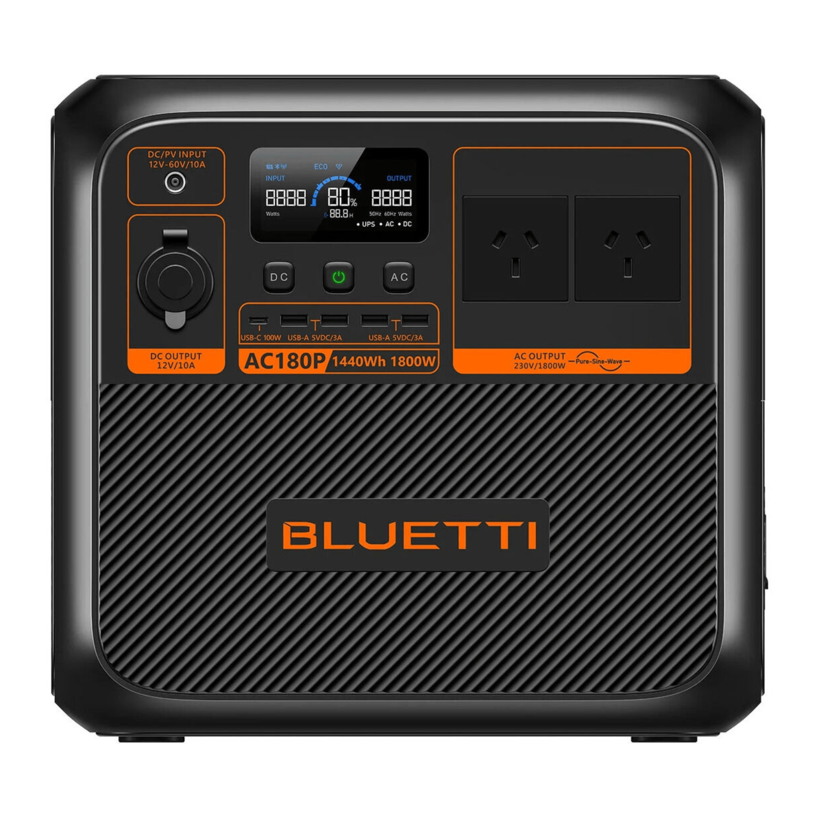 Detect-Ed Bluetti AC180P BLUETTI Off-Grid Power Station (1,800W 1,440Wh) P-AC180P-AU-GY-BL-010
