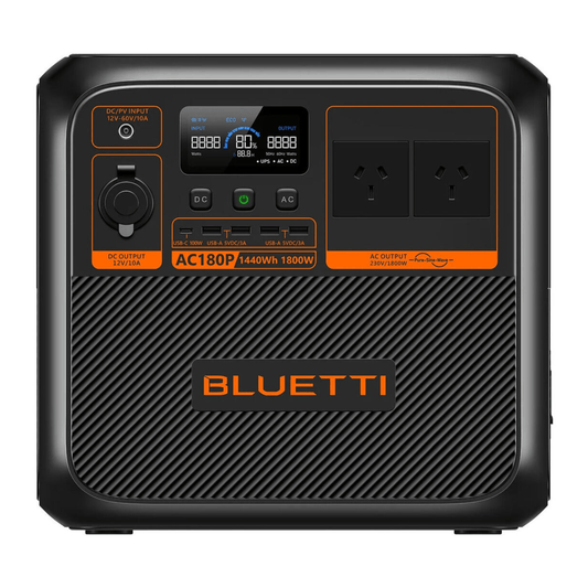 Detect-Ed Bluetti AC180P BLUETTI Off-Grid Power Station (1,800W 1,440Wh) P-AC180P-AU-GY-BL-010