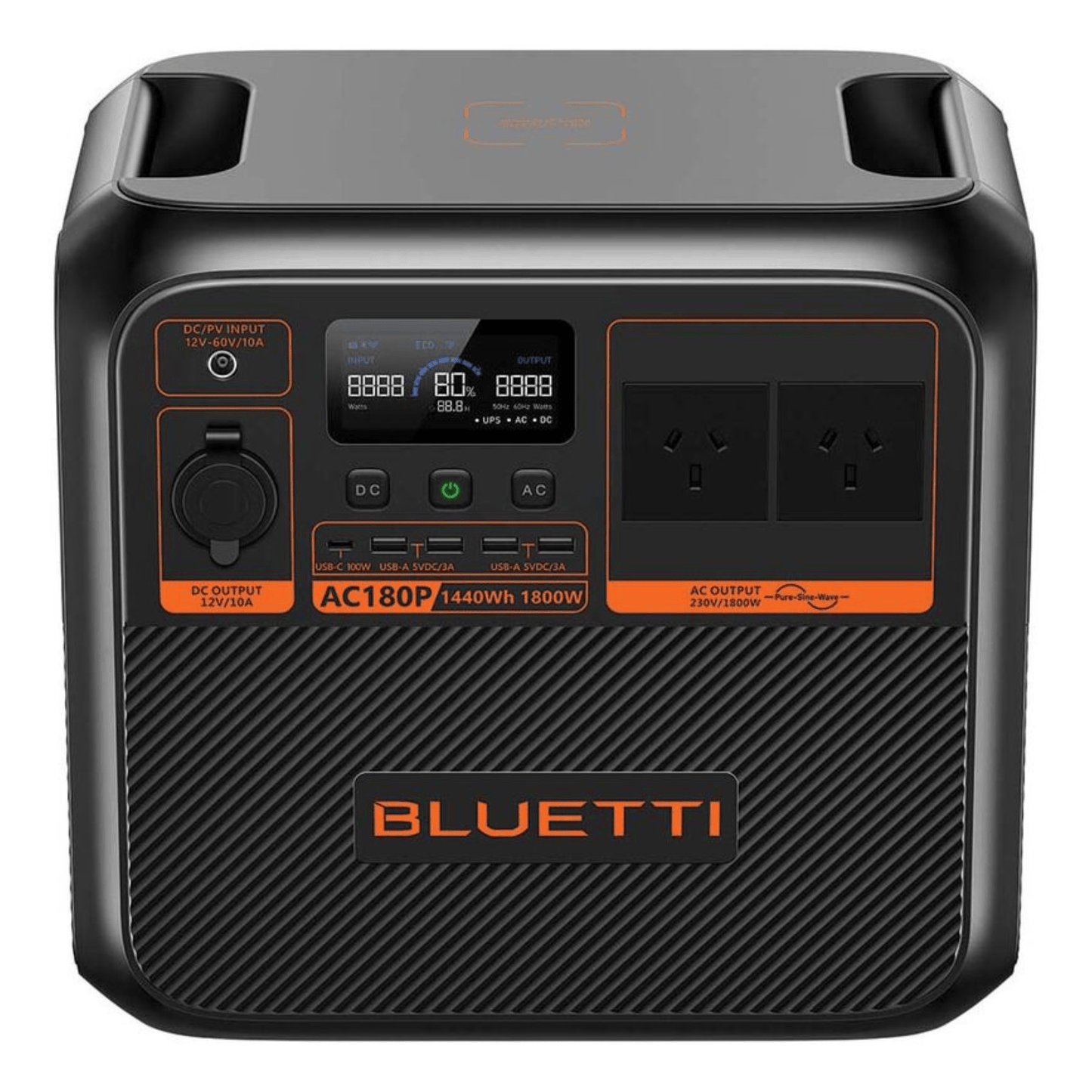 Detect-Ed Bluetti AC180P BLUETTI Off-Grid Power Station (1,800W 1,440Wh) P-AC180P-AU-GY-BL-010