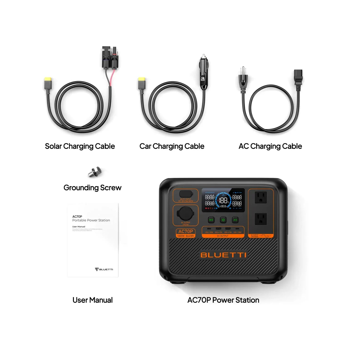 Detect-Ed Bluetti AC70P BLUETTI Off-Grid Power Station (1000W 864Wh)