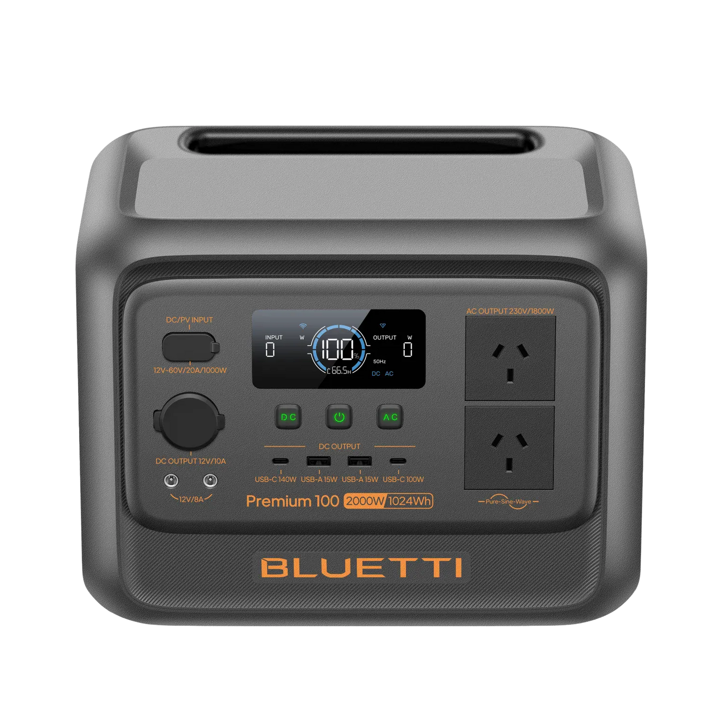 Detect-Ed Bluetti Premium 100 V2 BLUETTI Off-Grid Power Station (1,800W  1,024Wh) P-PR100V2-AU-GY-BL-010