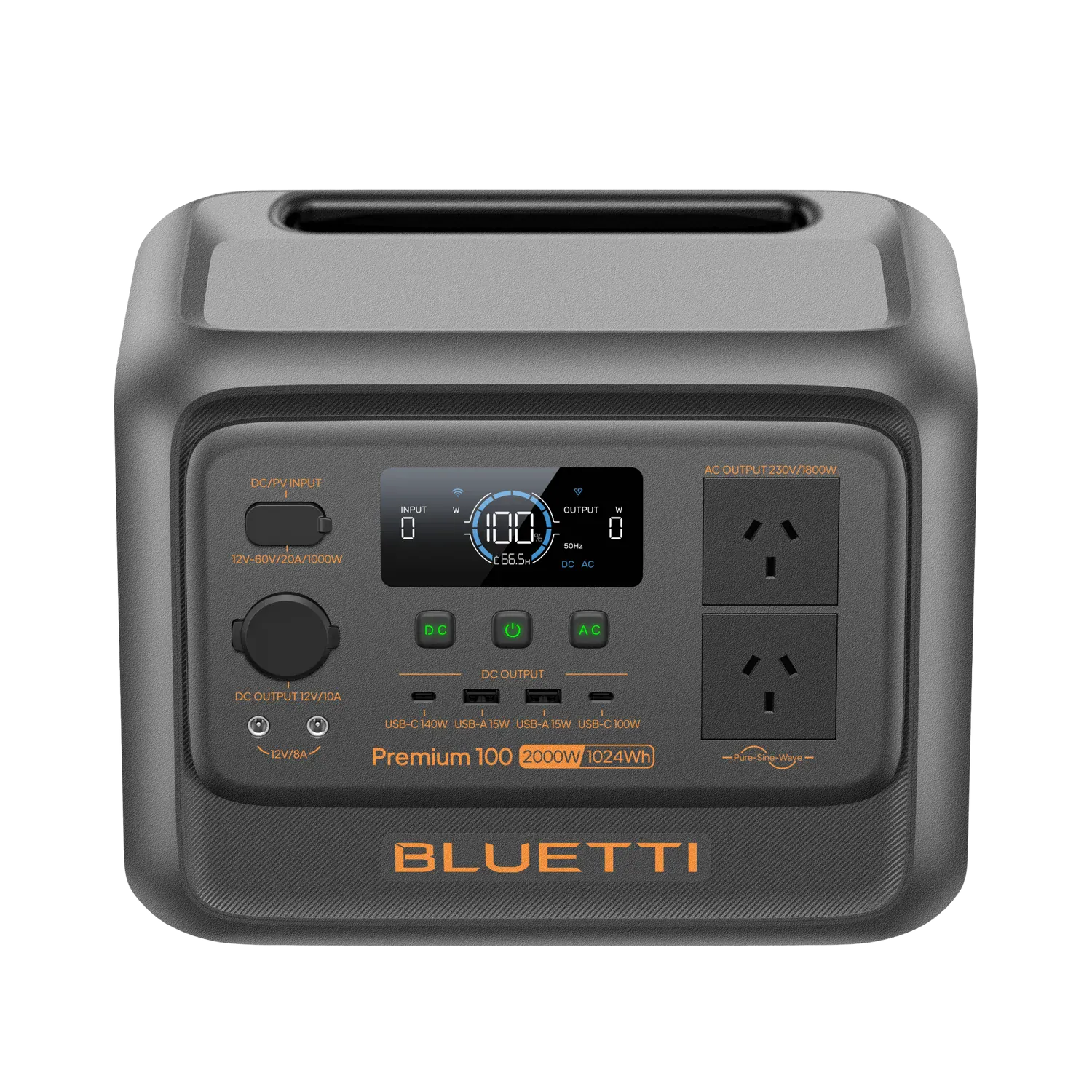 Detect-Ed Bluetti Premium 100 V2 BLUETTI Off-Grid Power Station (1,800W  1,024Wh) P-PR100V2-AU-GY-BL-010