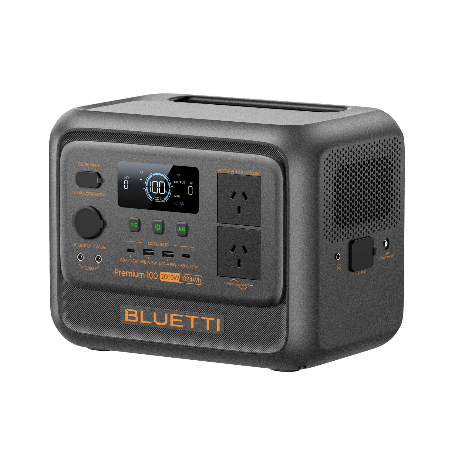 Detect-Ed Bluetti Premium 100 V2 BLUETTI Off-Grid Power Station (1,800W  1,024Wh) P-PR100V2-AU-GY-BL-010