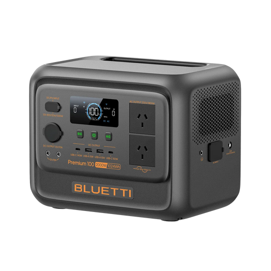 Detect-Ed Bluetti Premium 100 V2 BLUETTI Off-Grid Power Station (1,800W  1,024Wh) P-PR100V2-AU-GY-BL-010