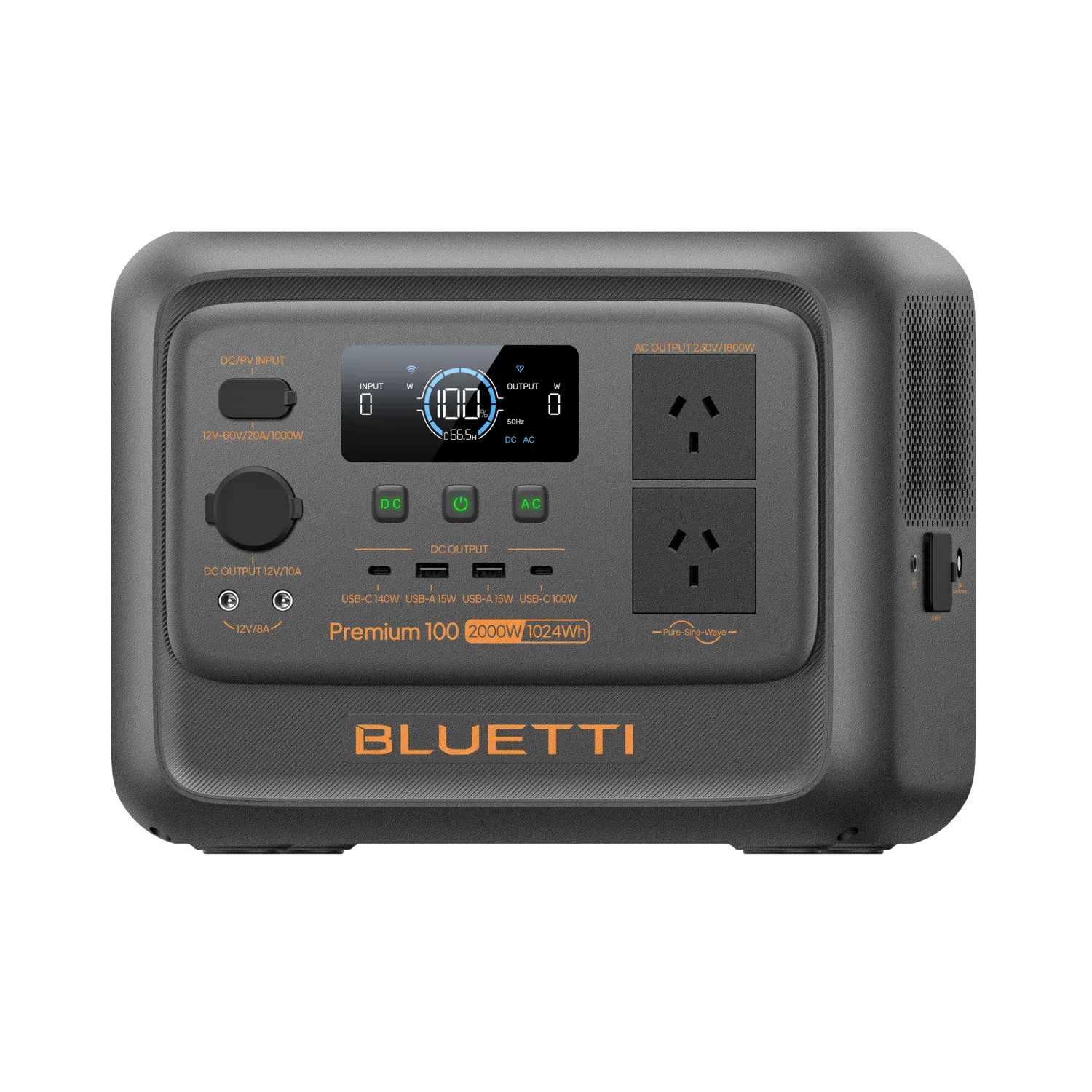 Detect-Ed Bluetti Premium 100 V2 BLUETTI Off-Grid Power Station (1,800W  1,024Wh) P-PR100V2-AU-GY-BL-010