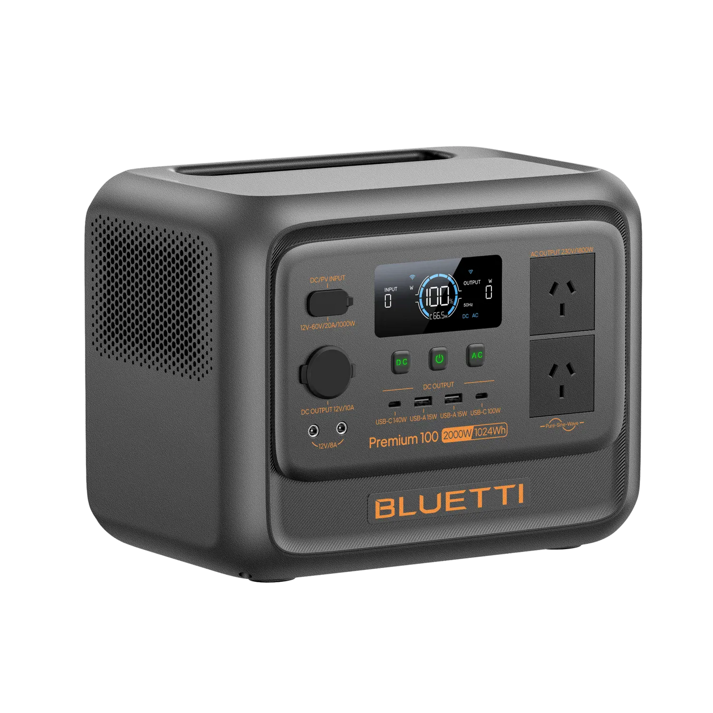 Detect-Ed Bluetti Premium 100 V2 BLUETTI Off-Grid Power Station (1,800W  1,024Wh) P-PR100V2-AU-GY-BL-010