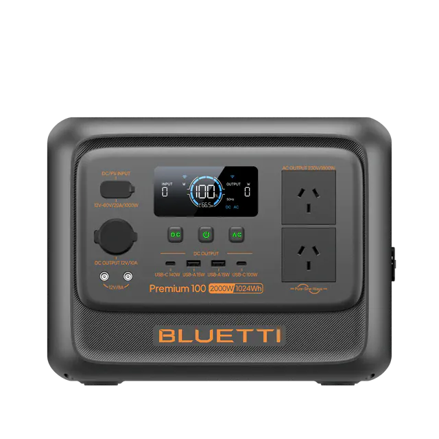 Detect-Ed Bluetti Premium 100 V2 BLUETTI Off-Grid Power Station (1,800W  1,024Wh) P-PR100V2-AU-GY-BL-010