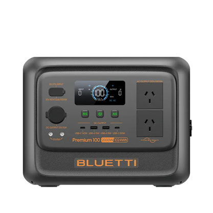 Detect-Ed Bluetti Premium 100 V2 BLUETTI Off-Grid Power Station (1,800W  1,024Wh) P-PR100V2-AU-GY-BL-010