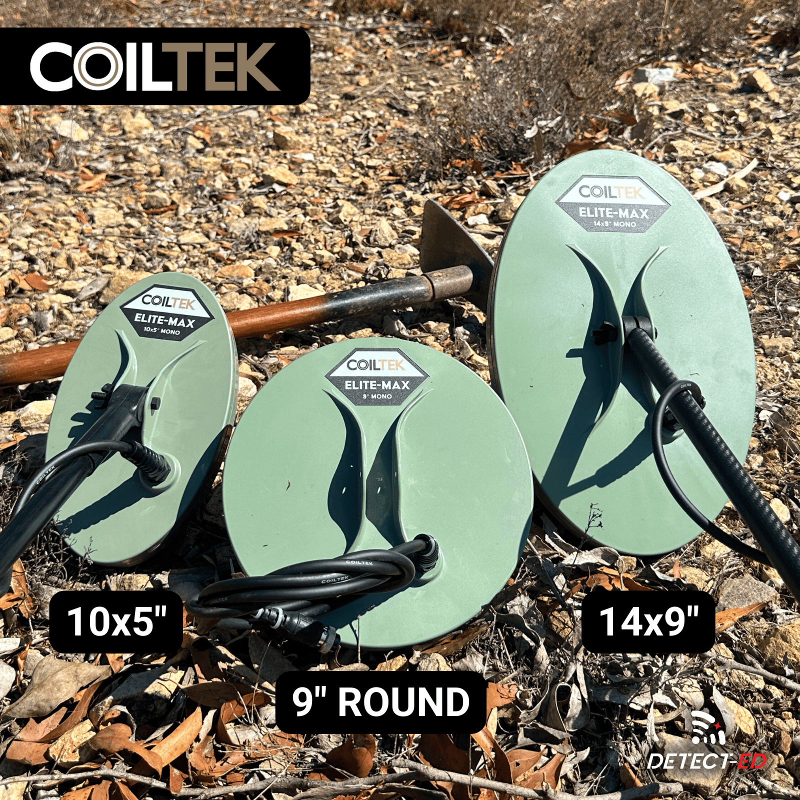 Detect-Ed Coiltek COILTEK 9" ELITE-MAX MONO [E1500+, SD, GP, GPX*] C02-0027