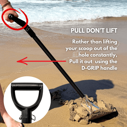 Detect-Ed Detect-Ed BEACH SAND SCOOP V2 + CARBON HANDLE DE-037