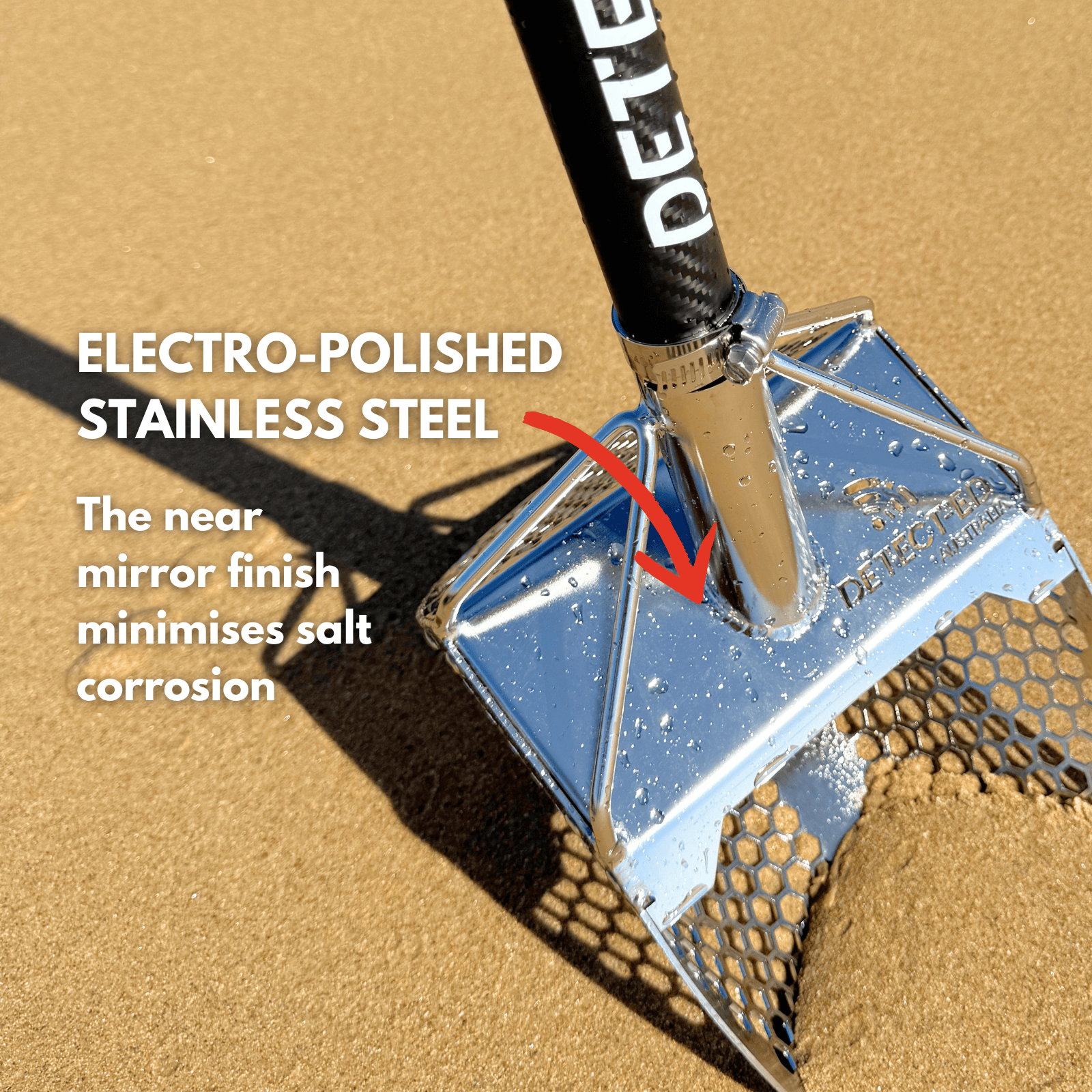 Detect-Ed Detect-Ed BEACH SAND SCOOP V2 + CARBON HANDLE DE-037