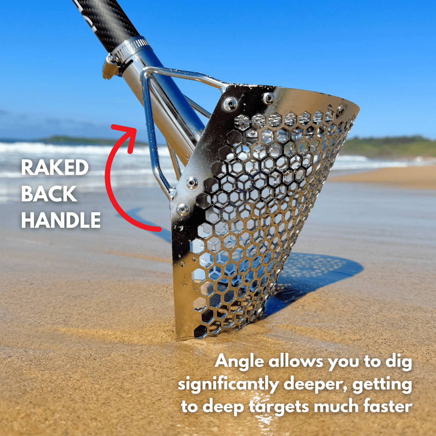 Detect-Ed Detect-Ed BEACH SAND SCOOP V2 + CARBON HANDLE DE-037