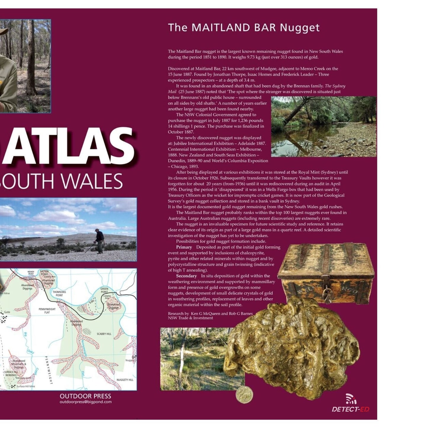 Detect-Ed DOUG STONE ATLAS: NSW GOLD (35 Gold Maps) DS-NSWAT