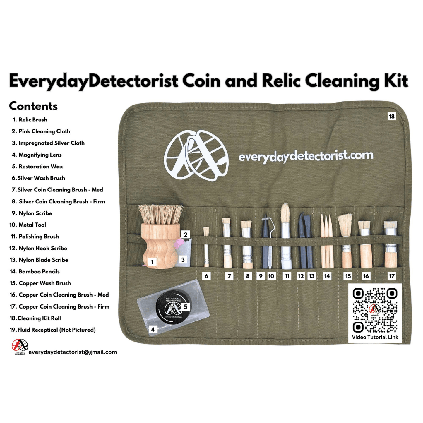 Detect-Ed Everyday Detectorist Coin & Relic Cleaning Kit ED-CRCK