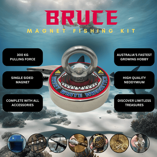 Detect-Ed Great White Magnetics BRUCE 300KG [BEGINNER MAGNET FISHING KIT] GW-BRUCEKIT