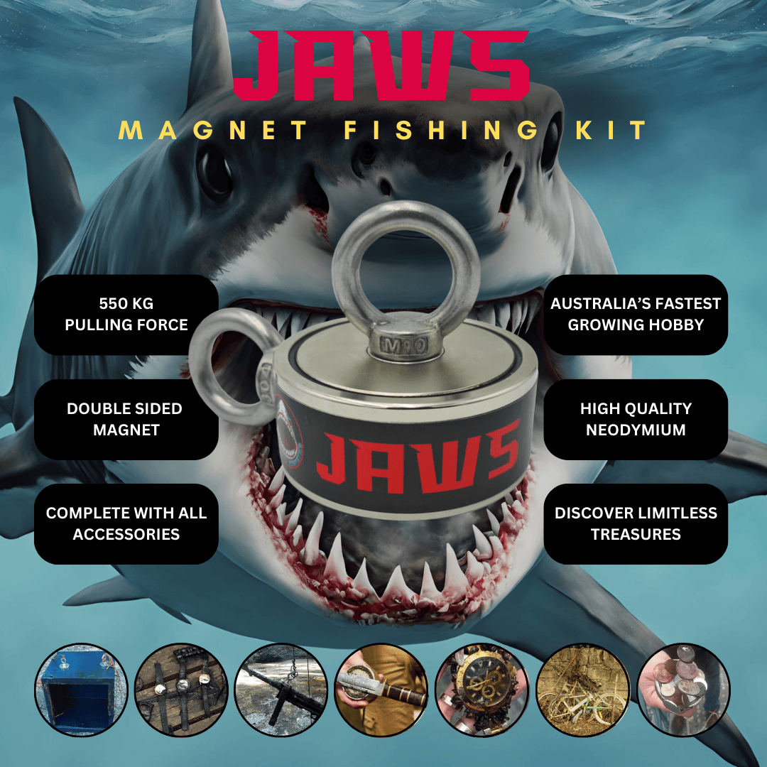 Detect-Ed Great White Magnetics JAWS 550KG [DELUXE MAGNET FISHING KIT] GW-JAWSKIT