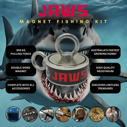 Detect-Ed Great White Magnetics JAWS 550KG [DELUXE MAGNET FISHING KIT] GW-JAWSKIT