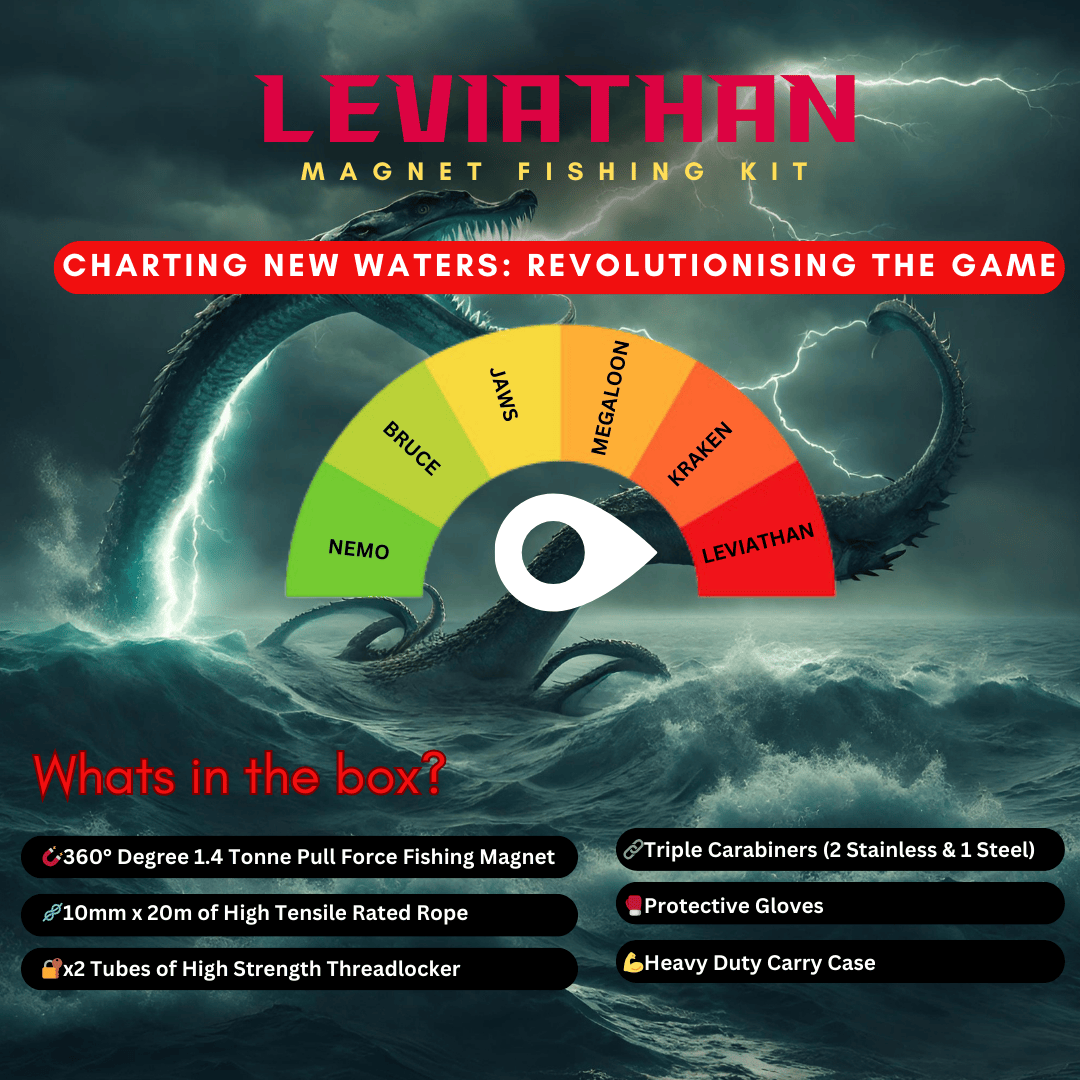 Detect-Ed Great White Magnetics LEVIATHAN 1400KG [360° MAGNET FISHING KIT] GW-LEV360KIT