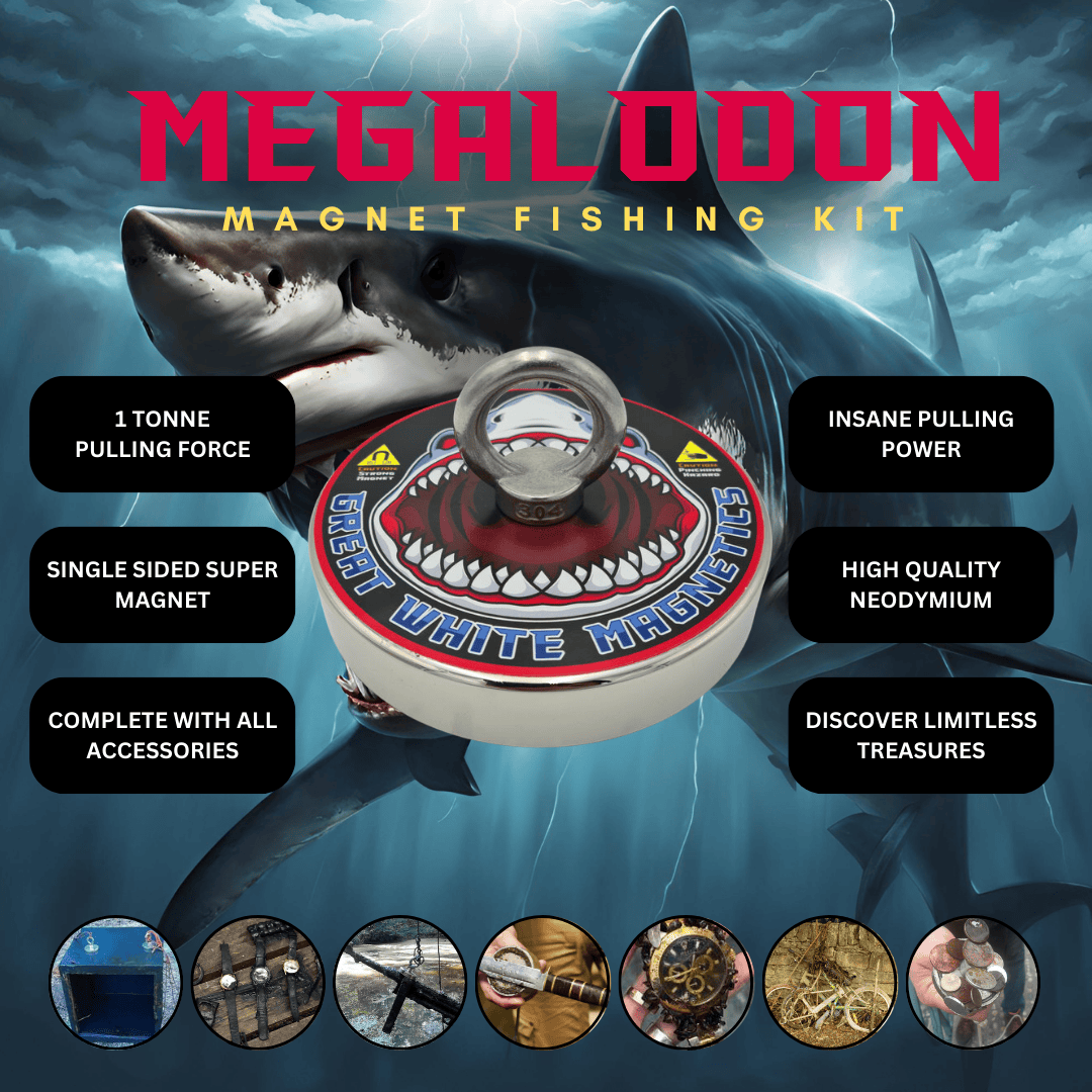 Detect-Ed Great White Magnetics MEGALODON 1000KG [EXPERT MAGNET FISHING KIT] GW-MEGKIT