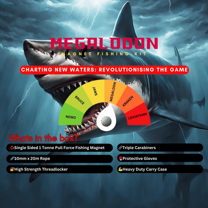 Detect-Ed Great White Magnetics MEGALODON 1000KG [EXPERT MAGNET FISHING KIT] GW-MEGKIT