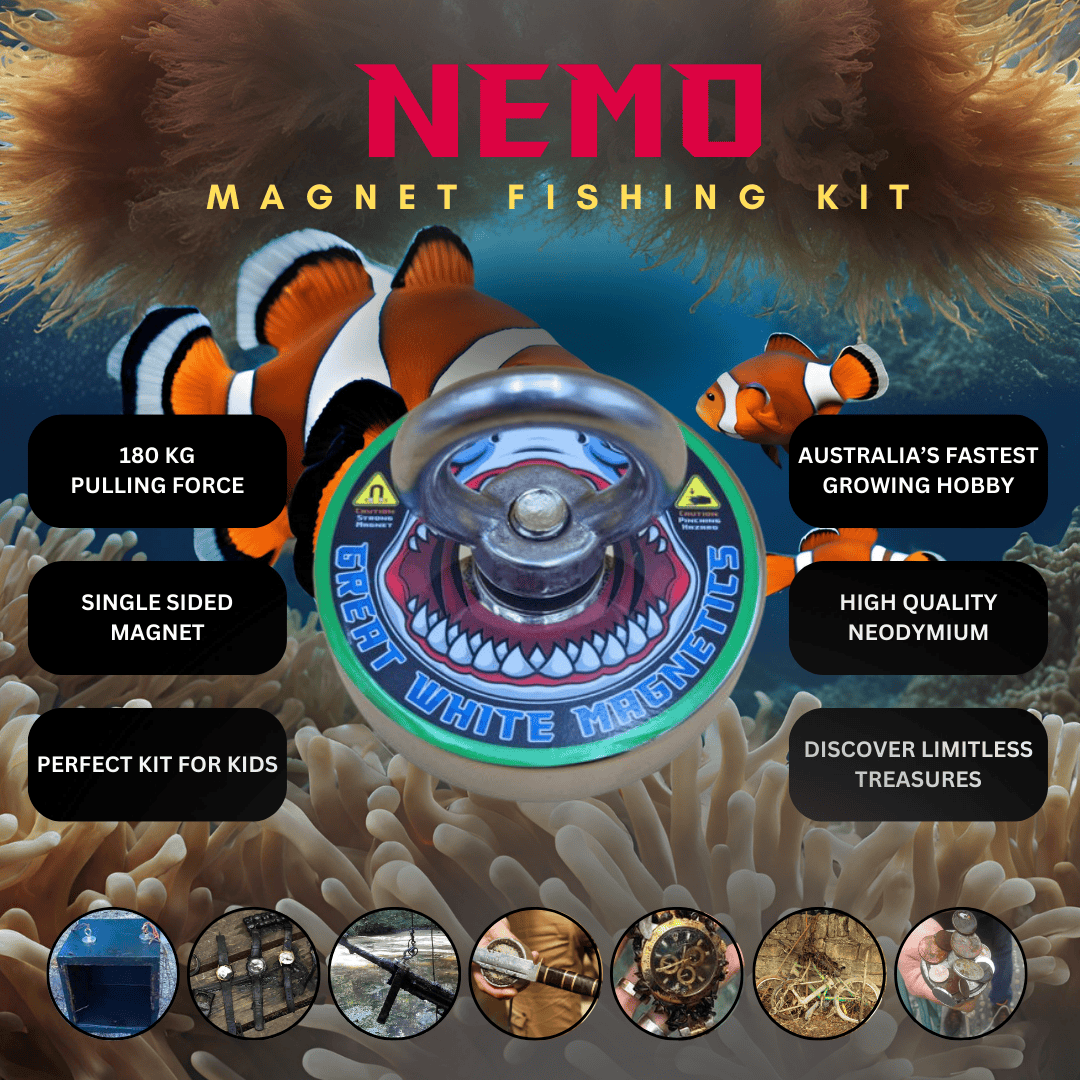 Detect-Ed Great White Magnetics NEMO 180KG [KIDS MAGNET FISHING KIT] GW-NEMOKIT