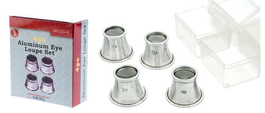 Detect-Ed SE Aluminium Eye Loupe (Set of 4) MI1254