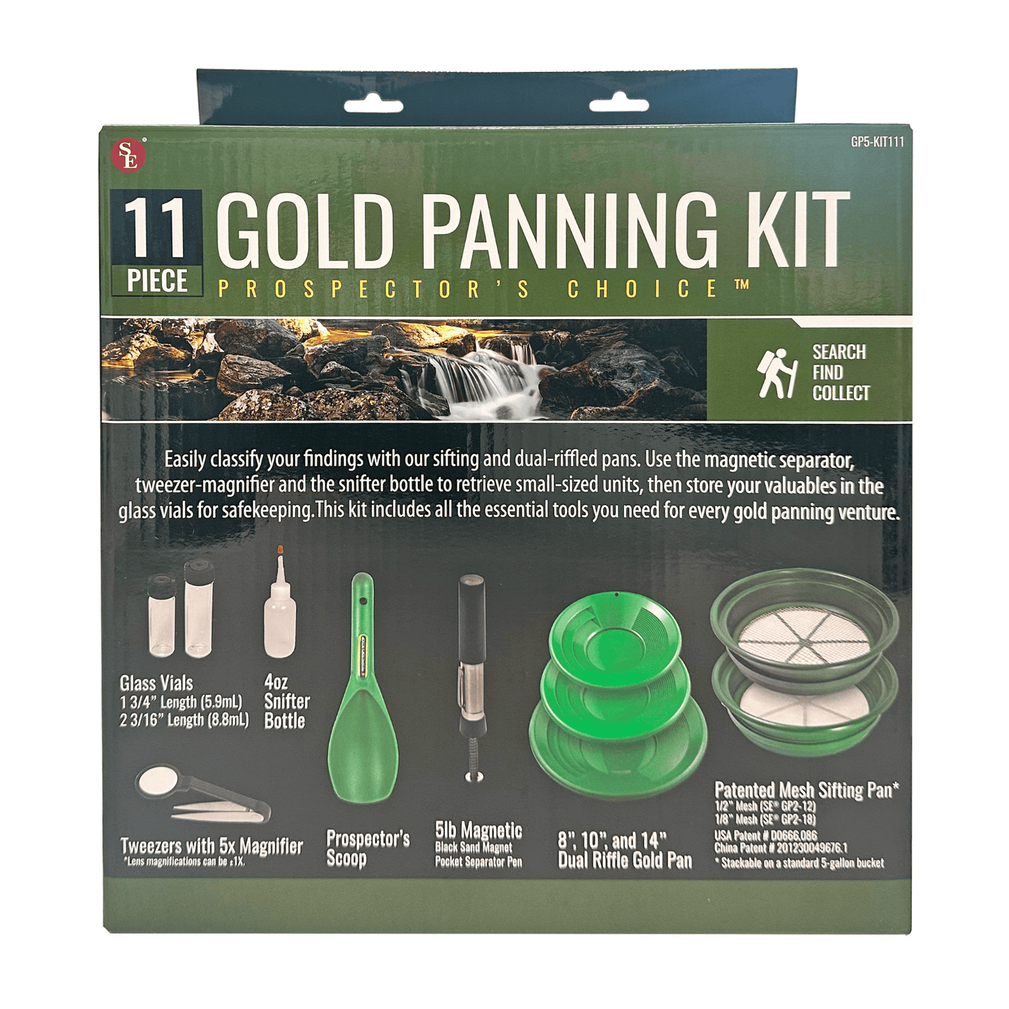 Detect-Ed SE Gold Panning Kit (11 Pieces) GP5KIT111