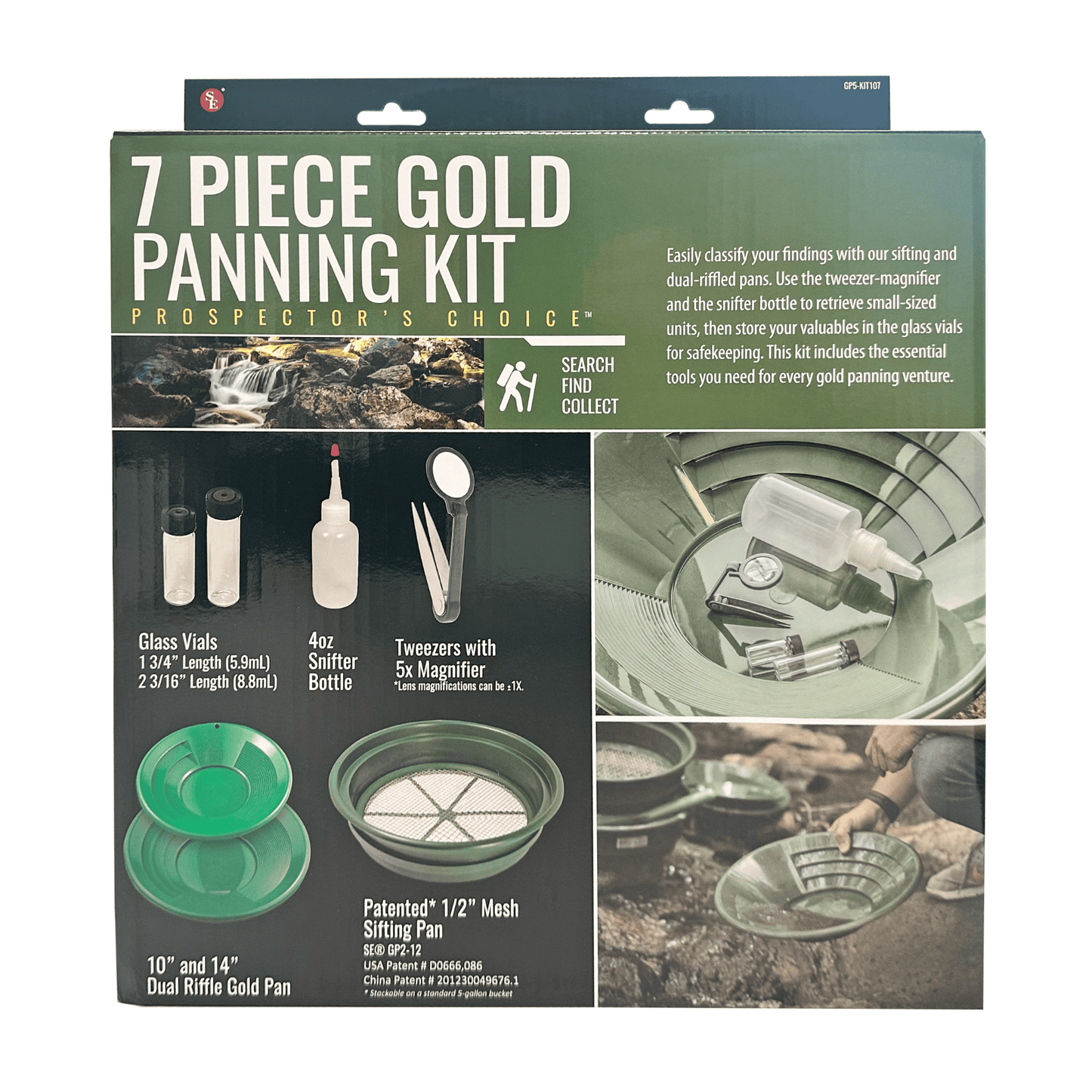 Detect-Ed SE Gold Panning Kit (7 Pieces) GP5KIT107
