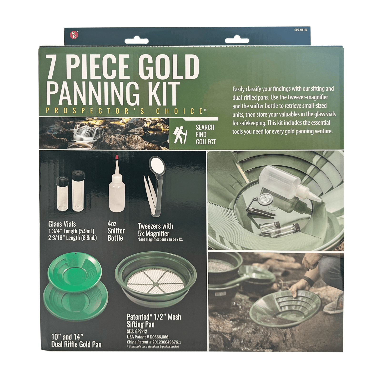 Detect-Ed SE Gold Panning Kit (7 Pieces) GP5KIT107