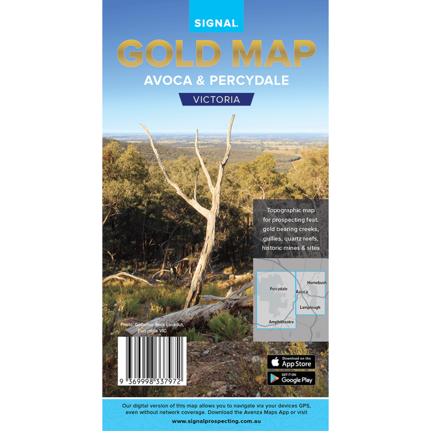 Detect-Ed Signal. VIC Avoca Percydale GOLD MAP AVO/PER