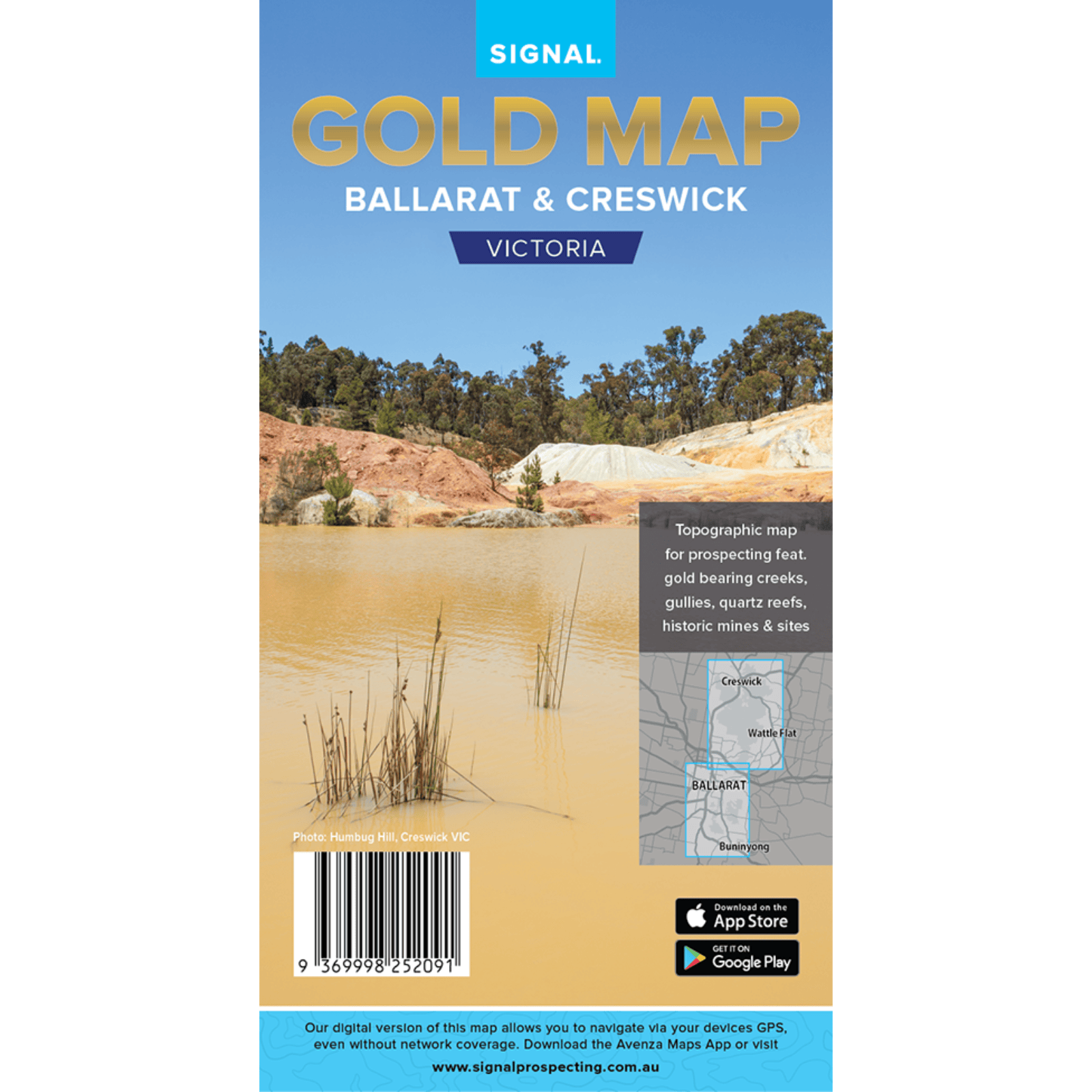 Detect-Ed Signal. VIC Ballarat Creswick GOLD MAP BAL/CRE