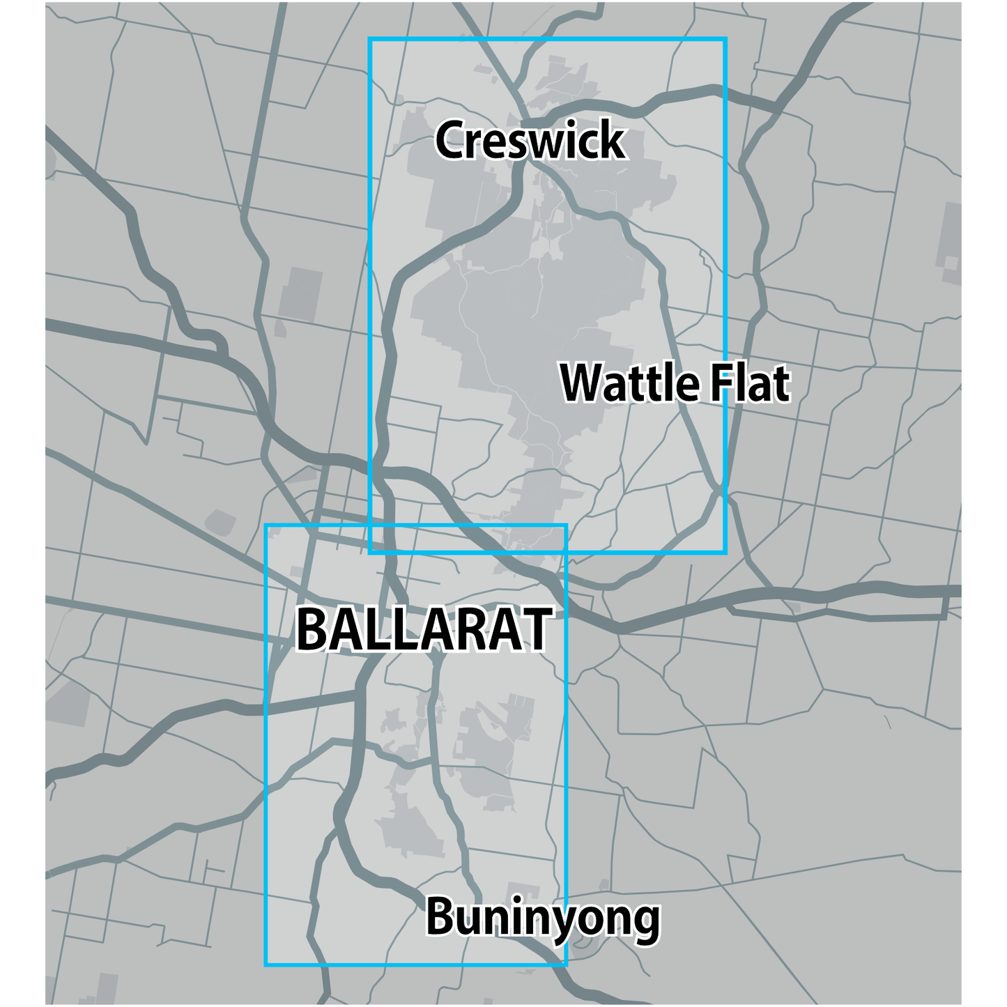 Detect-Ed Signal. VIC Ballarat Creswick GOLD MAP BAL/CRE