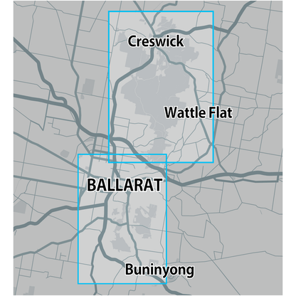 Detect-Ed Signal. VIC Ballarat Creswick GOLD MAP BAL/CRE