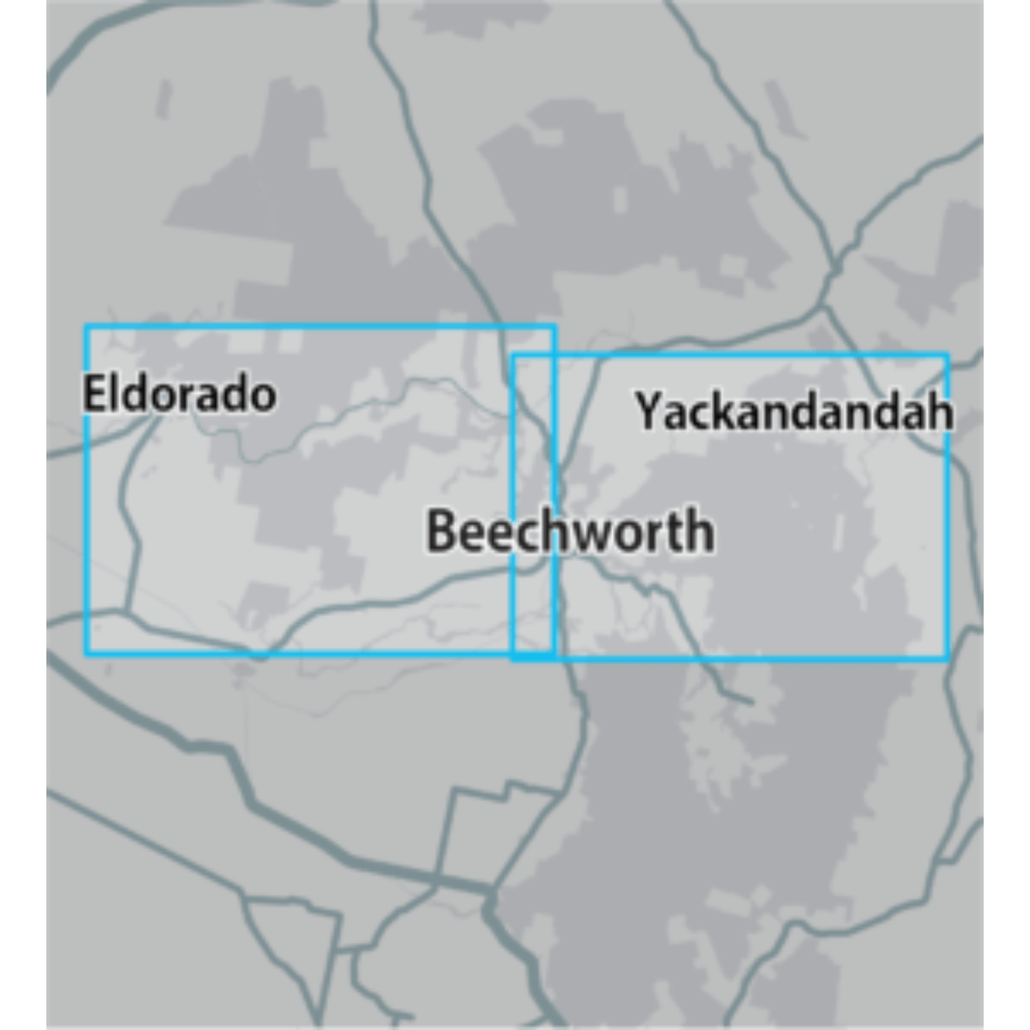 Detect-Ed Signal. VIC Beechworth Eldorado GOLD MAP BEE/ELD