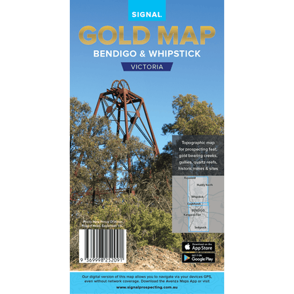 Detect-Ed Signal. VIC Bendigo Whipstick GOLD MAP BEN/WHI