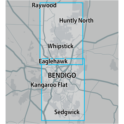 Detect-Ed Signal. VIC Bendigo Whipstick GOLD MAP BEN/WHI