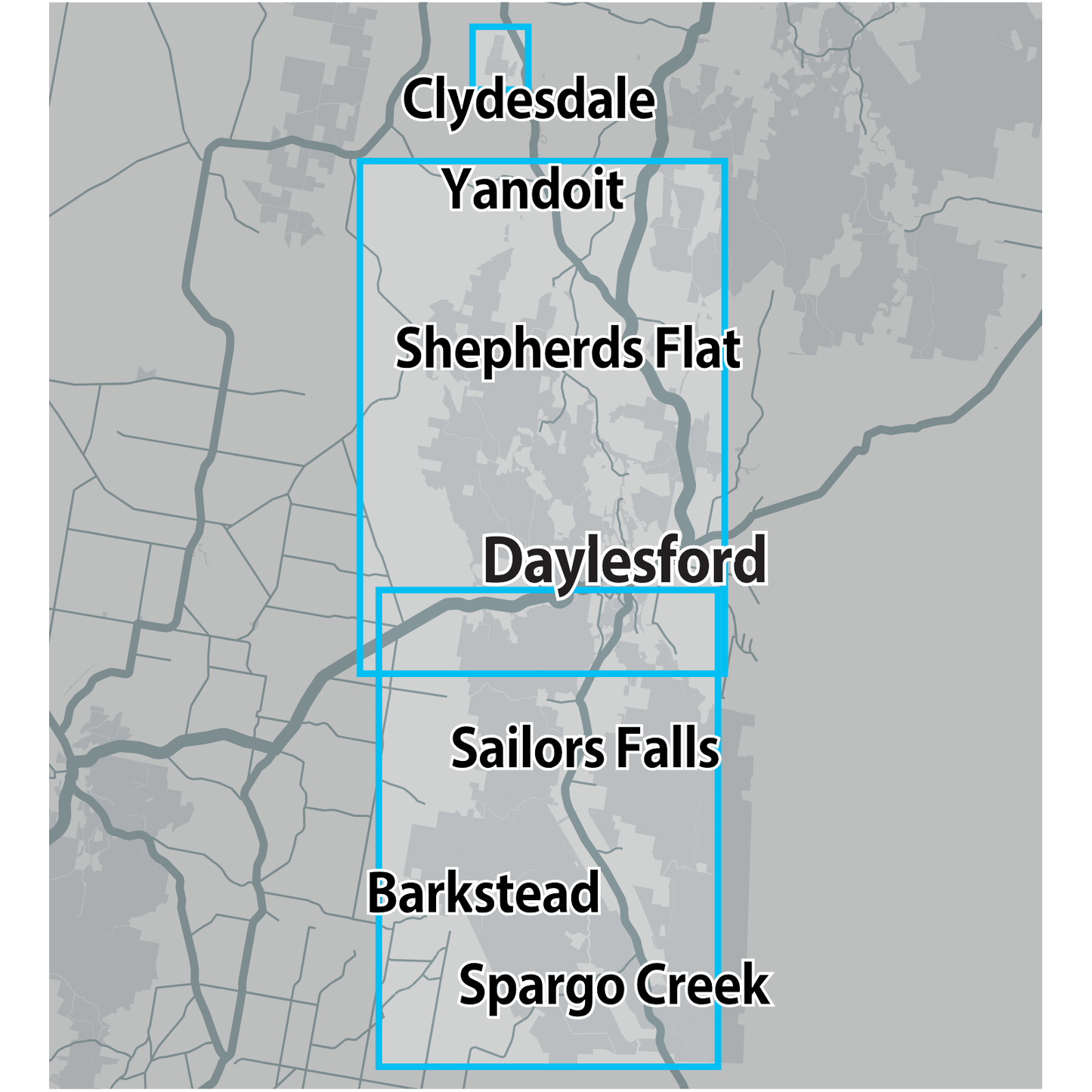 Detect-Ed Signal. VIC Daylesford Barkstead GOLD MAP DAY/BAR