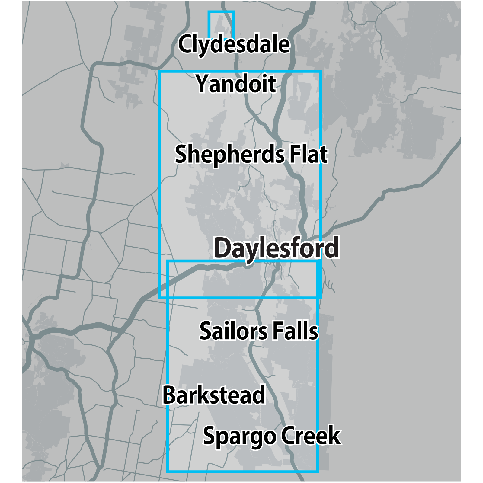 Detect-Ed Signal. VIC Daylesford Barkstead GOLD MAP DAY/BAR
