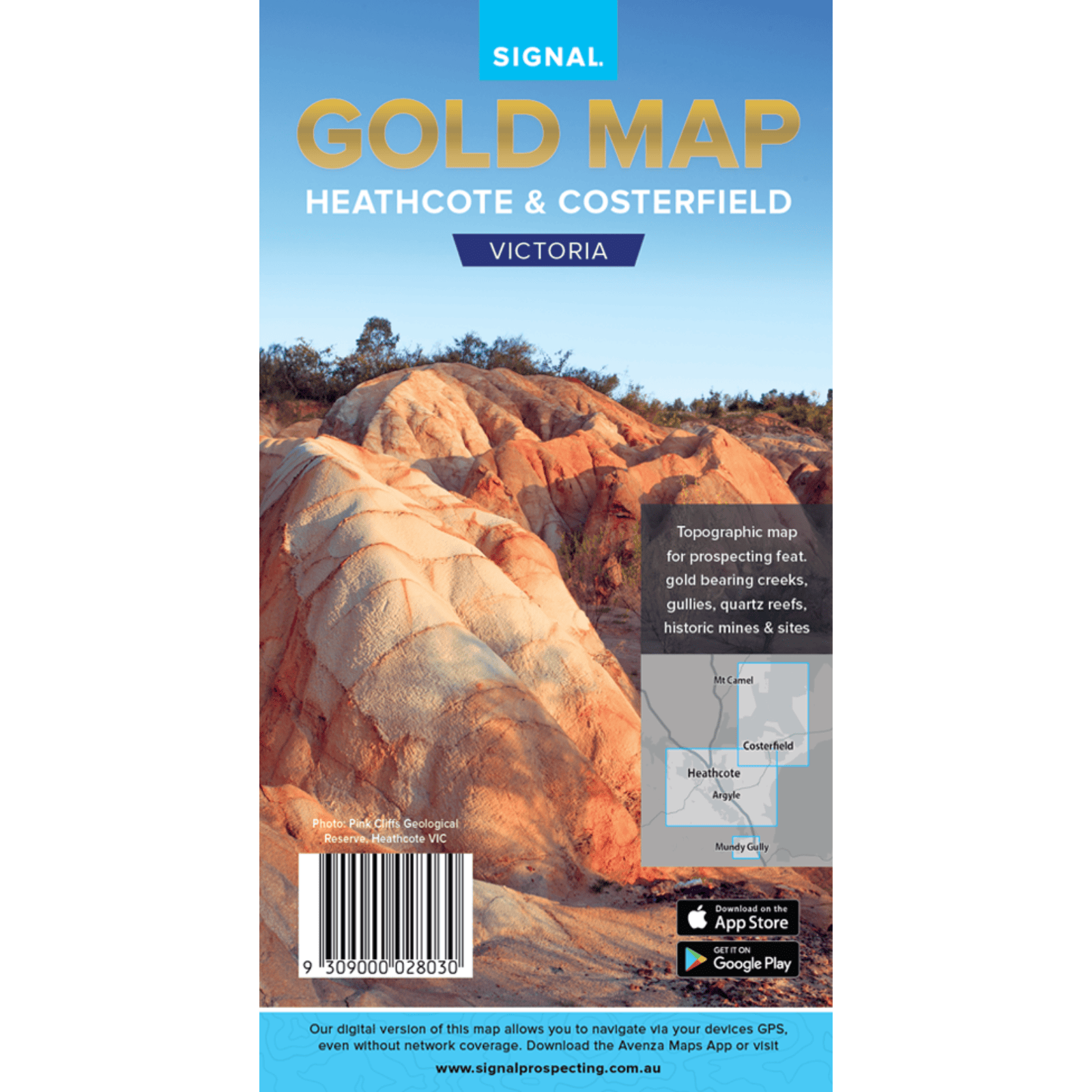 Detect-Ed Signal. VIC Heathcote Costerfield GOLD MAP HEA/COS