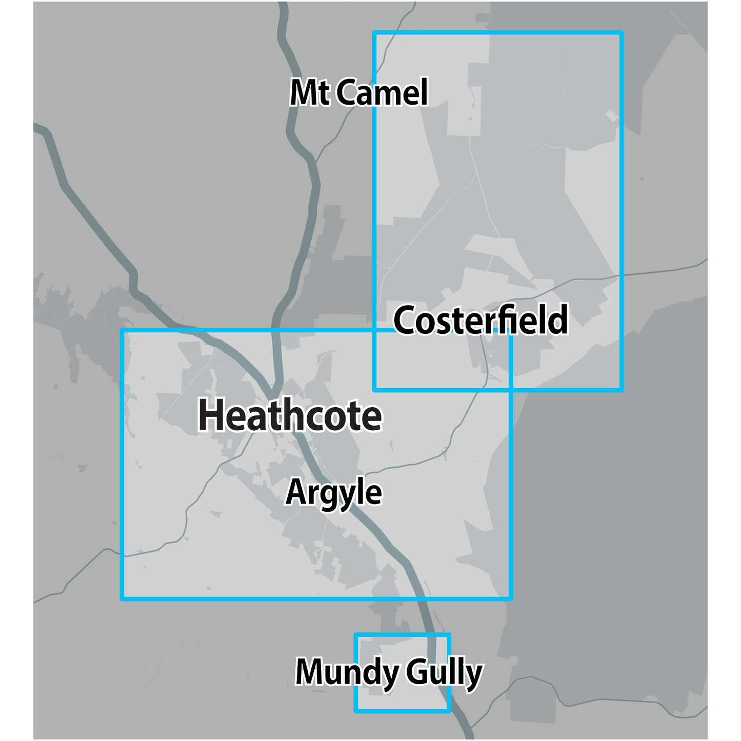 Detect-Ed Signal. VIC Heathcote Costerfield GOLD MAP HEA/COS