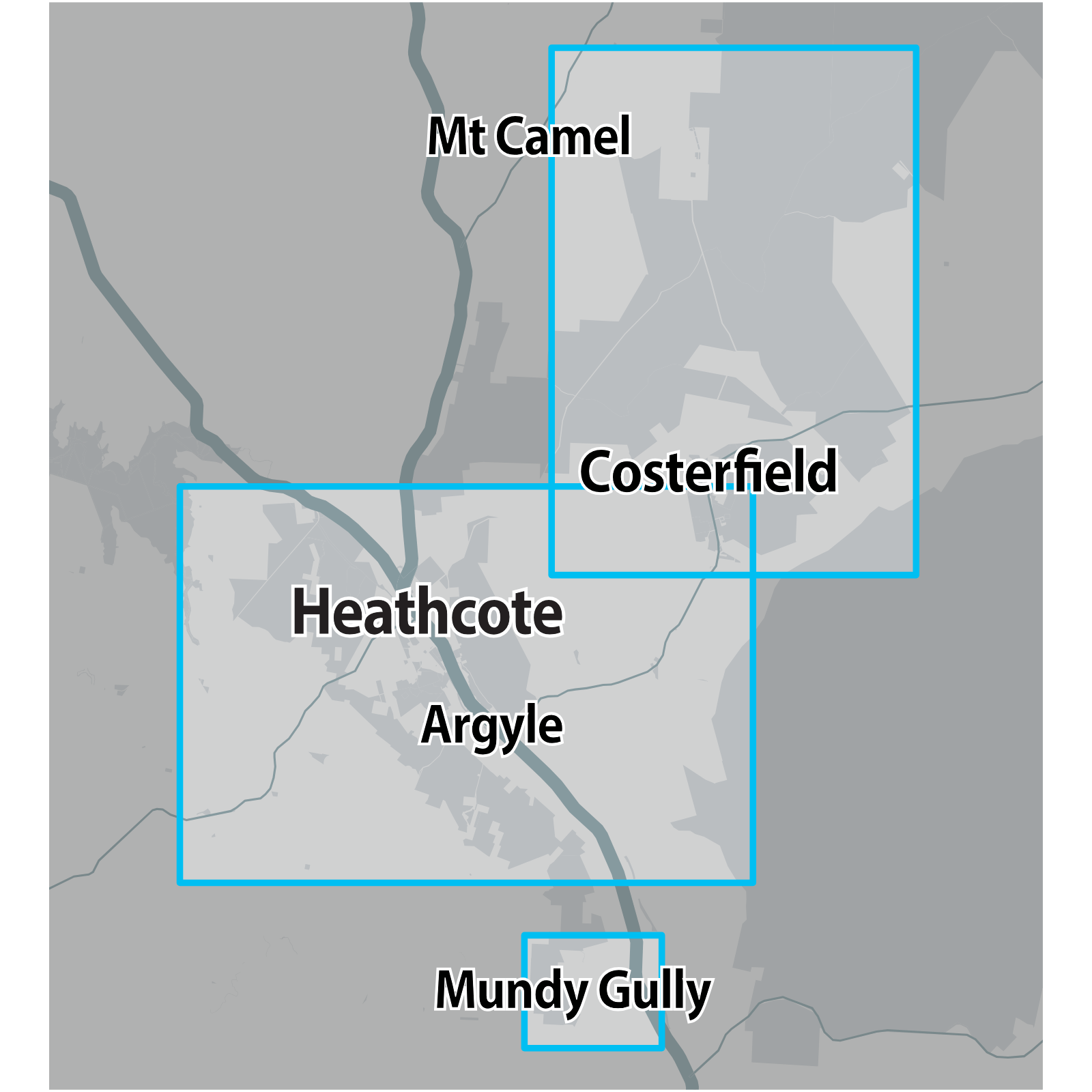 Detect-Ed Signal. VIC Heathcote Costerfield GOLD MAP HEA/COS