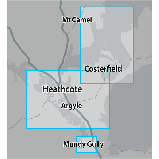 Detect-Ed Signal. VIC Heathcote Costerfield GOLD MAP HEA/COS