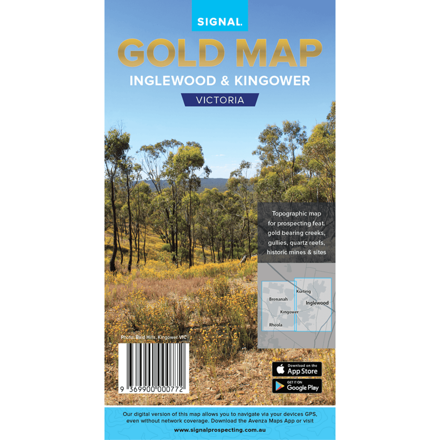 Detect-Ed Signal. VIC Inglewood Kingower GOLD MAP ING/KIN