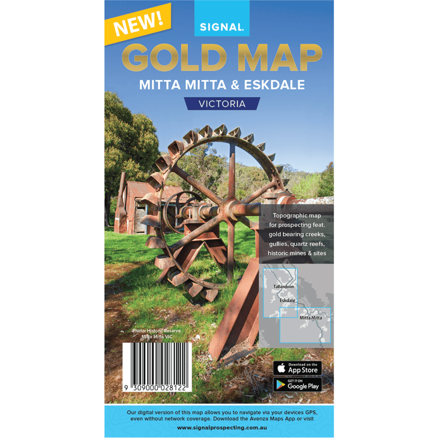 Detect-Ed Signal. VIC Mitta Mitta Eskdale GOLD MAP MIT/ESK