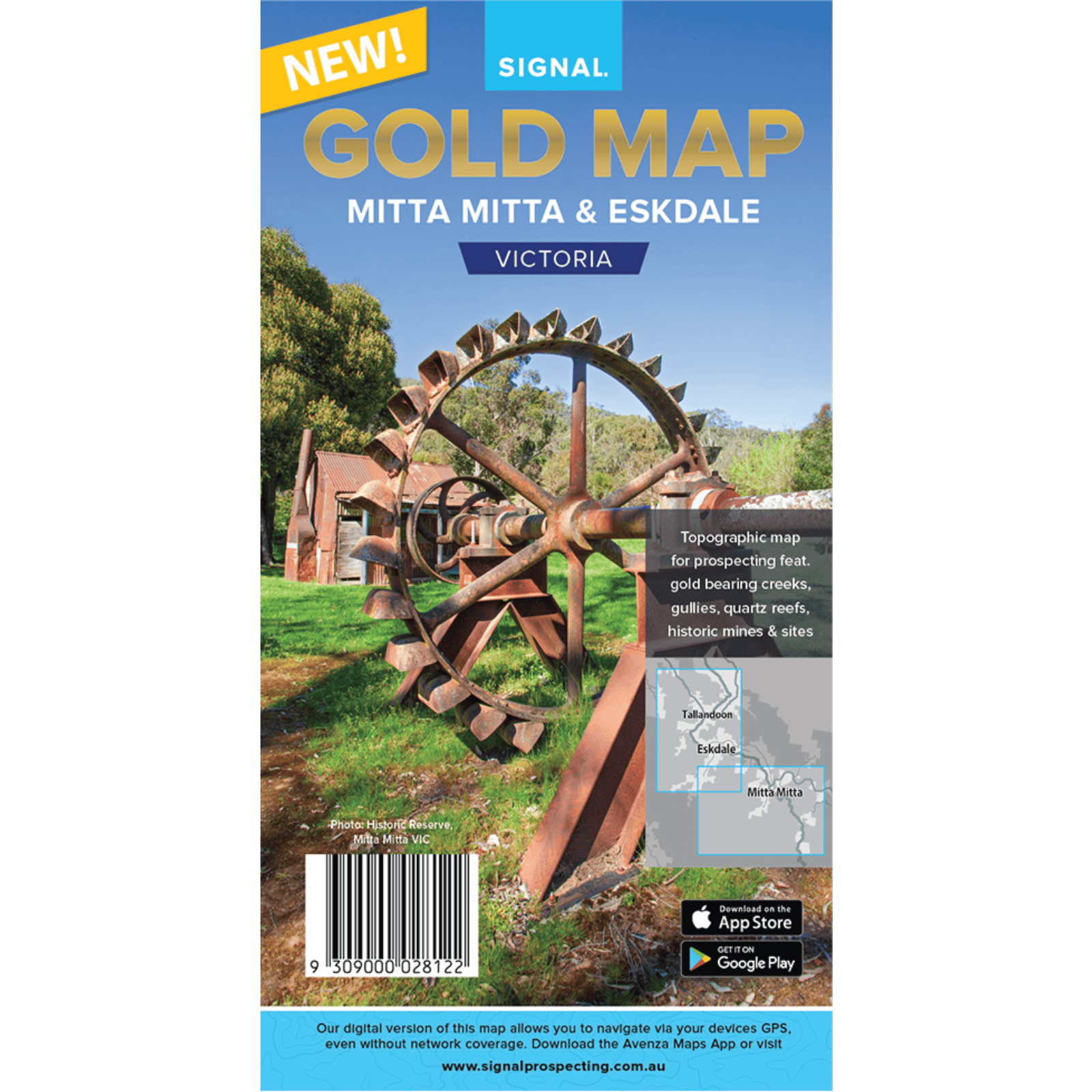 Detect-Ed Signal. VIC Mitta Mitta Eskdale GOLD MAP MIT/ESK