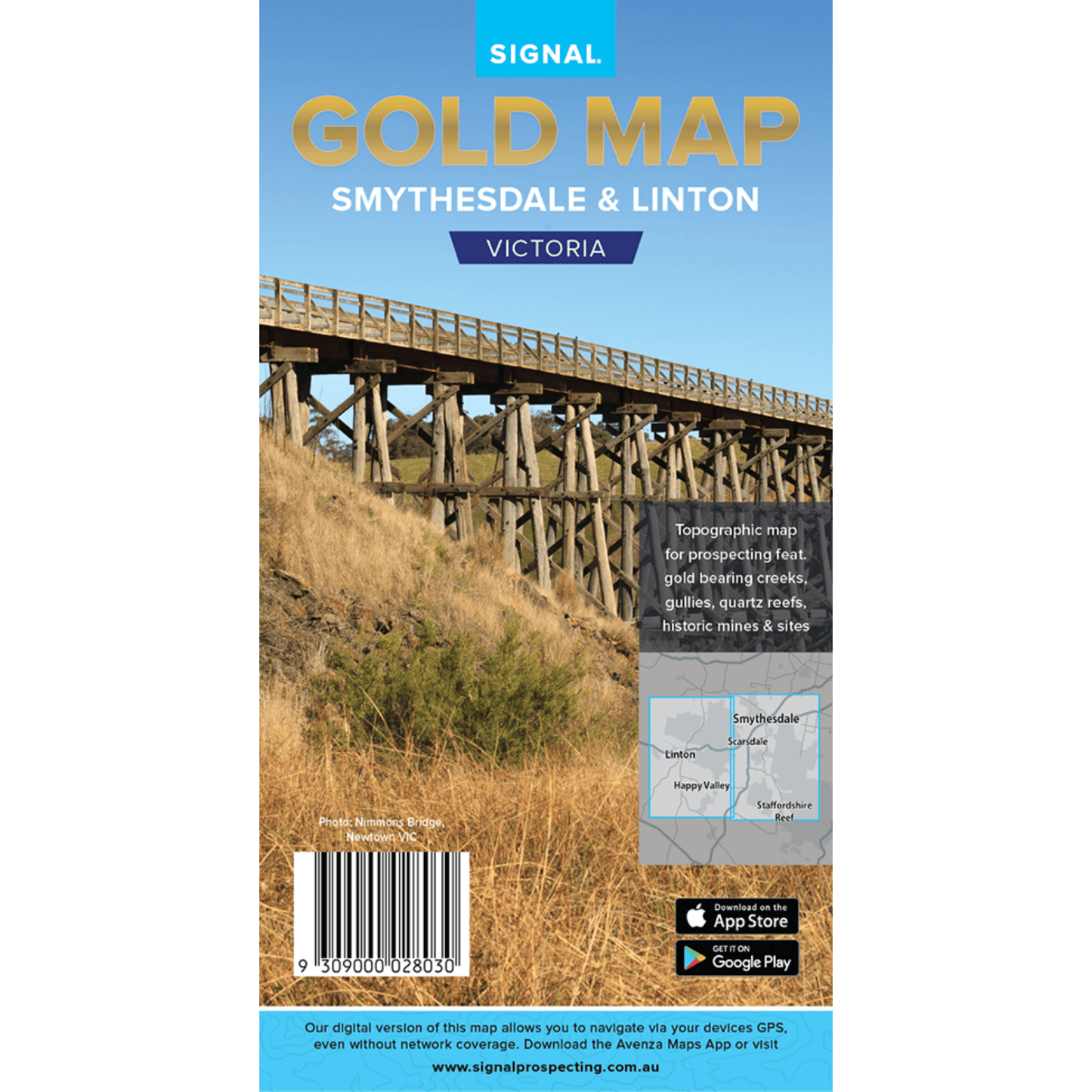 Detect-Ed Signal. VIC Smythesdale Linton GOLD MAP SMY/LIN