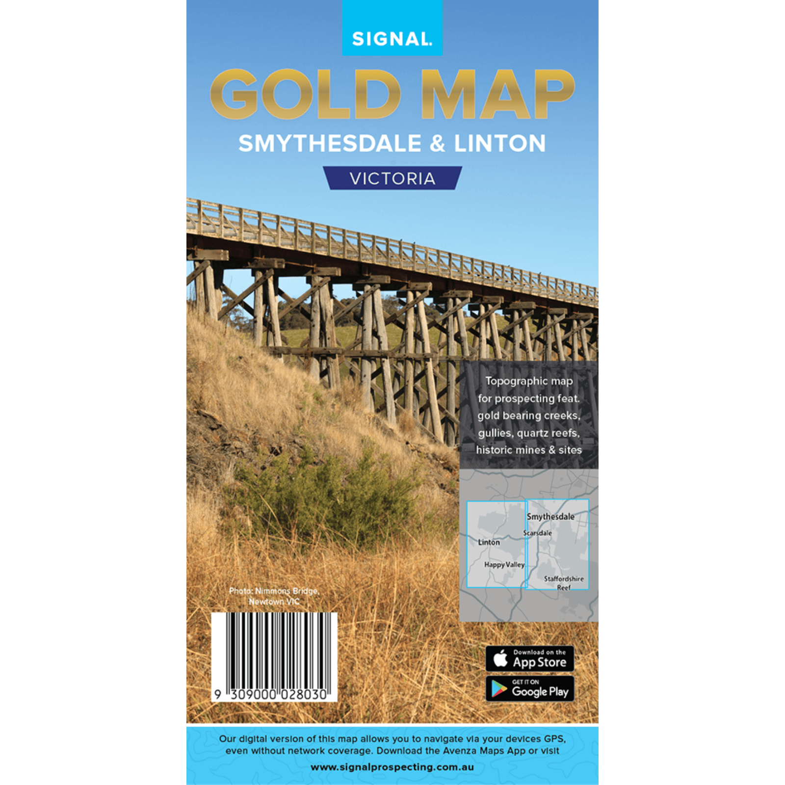 Detect-Ed Signal. VIC Smythesdale Linton GOLD MAP SMY/LIN