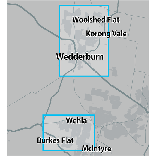 Detect-Ed Signal. VIC Wedderburn Whela GOLD MAP WED/WHE